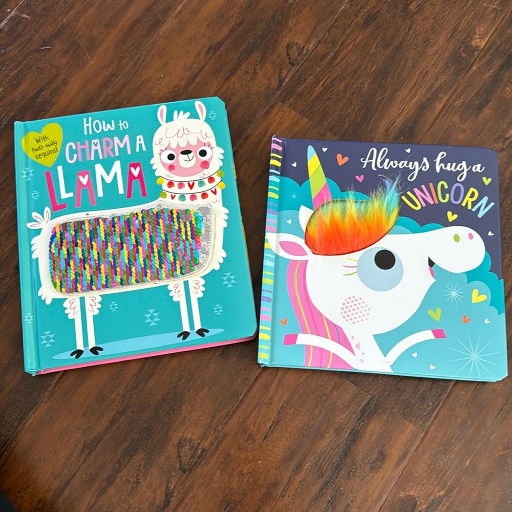 Unicorn and Llama interactive board books